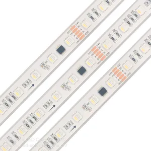 Led Light 24V DMX512 RGBW Flexible Led Strip 60LEDs/M White PCB thumbnail-1
