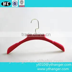 YY0490 Garment Display Black Velvet Hanger Non-slip Fashion Plastic Clothes Hanger thumbnail-6