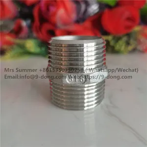Carbon Steel Stainless Steel 304 304L 316 316L Low Pressure Casting Fittings Thread Connector Hex Nipple thumbnail-2