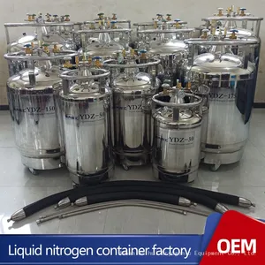 Ln2 Self-pressurized Container Dewar Factory Trolley Low Pressure Tank Liquid Nitrogen Pipe 50l thumbnail-1