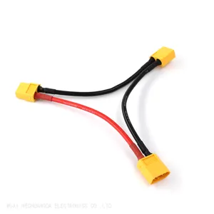 XT60 Series Parallel Battery Connector Cable Dual Extension Y Splitter Silicone Wire Xt90 Xt60 Xt30 y Cable thumbnail-2