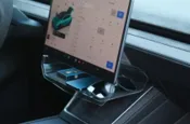 Storage Box Under the Central Control Screen of 24-25 Tesla Model3/y (with Silicone Pad) - Transparent Version thumbnail-2