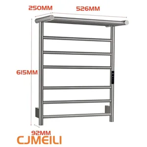 Bathroom Electric Heated Towel Rack, Towel Warmer for Bathroom, Wall Mounted Stainless Steel,5 Colours thumbnail-5