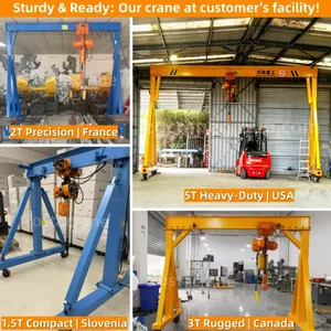 Portable 3 Ton Small Gantry Crane 5 Ton 10 Ton With Electric Mobile Mini Gantry Cranes for Cargo Workshop Warehouse thumbnail-4