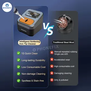 WEMON M12 Intelligent Soldering Iron Tip Cleaner With Dual-Roller Brushes thumbnail-3