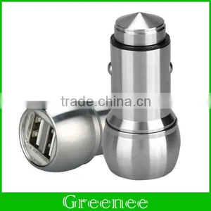Stainless Steel Safe Hammer Dual 2.4A USB Car Charger for IPhone 6S and Mobile Phone thumbnail-2