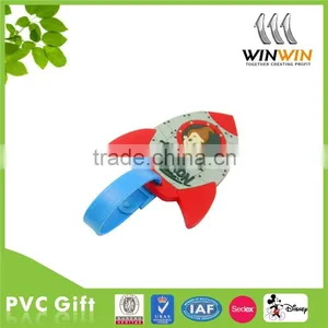 Special Design High Quality Mini Cartoon Rocket Shaped PVC Luggage Tag thumbnail-1