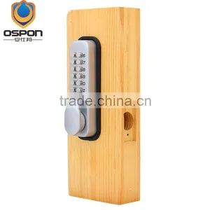 OSPON Mechanical Keyless Entry Glass Door Lock Stain Chrome OS25A thumbnail-1