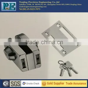 Double Glass Door Stainless Steel Fabrication Brass Lock Core Double Lock Head thumbnail-1