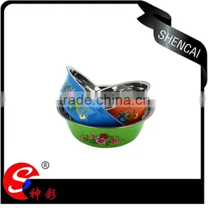 Made in China Wholesale Stainless Steel Soup Bowl/ Colored Salad Bowl/ Tableware thumbnail-5