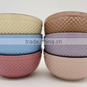 Solid Glaze Embossed Bowl thumbnail-1