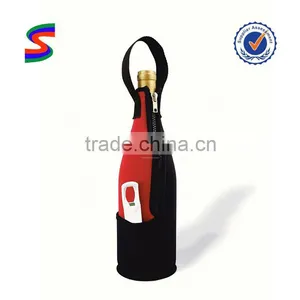 Leather Wine Bottle Bags Polyester Wine Bag thumbnail-1