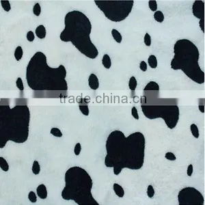 Cow Printed Soft Textile pv Plush Fabric thumbnail-1
