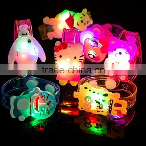 Cute!!! Soft Jelly Light Up LED Bracelets Bangle Wristband Party Favors For Children Kids Children'Day Christmas Wedding thumbnail-1