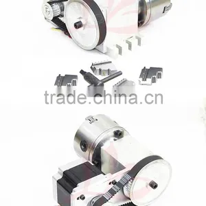 4 Jaw 100mm Chuck CNC 4th Axis CNC Dividing Head 5M-3-100B thumbnail-4