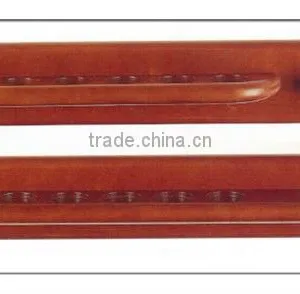 8 Holes Solid Wood Wall Billiard Cue Rack thumbnail-1