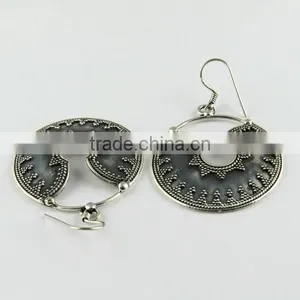 Vintage Oxidized 925 Sterling Silver Earring, 925 Stamped Silver Jewelry, Buy Silver Jewelry thumbnail-4