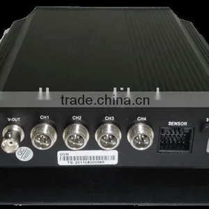 H.264 4CH Car Automotive Mobile DVR Recorder With 4 Alarm Input thumbnail-1