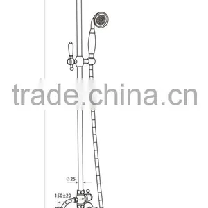 Fancy Bathroom Shower Column Set Rainfall Shower Head thumbnail-2