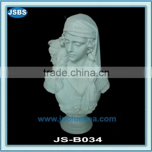 Marble Carved Girl Bust Statue thumbnail-1