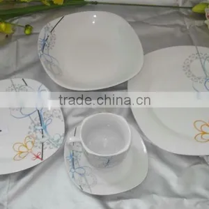 30pcs Full Decal Glazed Plated Tableware Set thumbnail-1