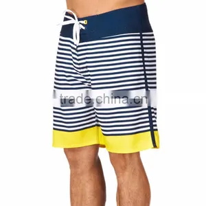 Many Horizontal Lines With Yellow Mens Board Shorts thumbnail-1