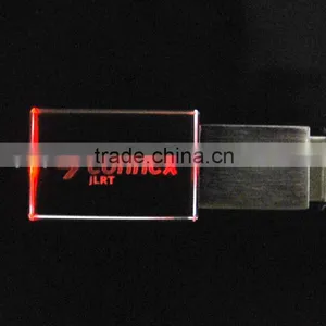 Red Led Light Logo Usb Stick thumbnail-1