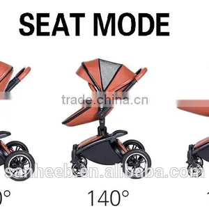 Most Popular Stroller Design Egg Complete With the Leather Material 3-in-1 Baby Stroller thumbnail-4