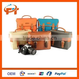 PU Leather Canvas Digital SLR Camera Bag For Nikon thumbnail-1