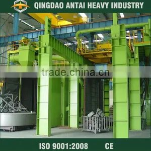 Big Casting or Steel Parts Rotary Table Type Steel Grit Blasting Equipment thumbnail-1