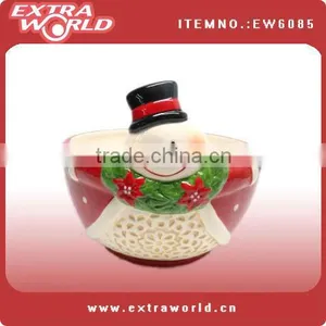 Snowman Ceramic Christmas Bowl thumbnail-1