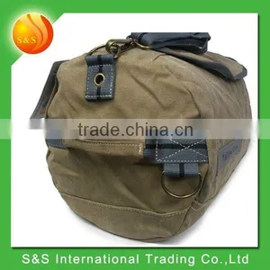 Fashion Style High Quality Durable Travel Sports Round Canvas Duffel Bag thumbnail-3