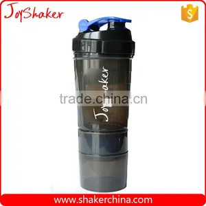 3 in 1 Sports Shake Bottle,BPA Free Plastic Protein Powder Shake Bottles With Storage Compartment / Pill Box thumbnail-3