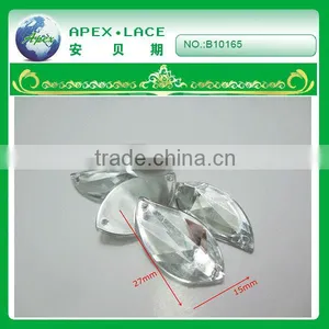 B10165-leaves Lucency Acrylic Rhinestone Trimming in Guangzhou thumbnail-1