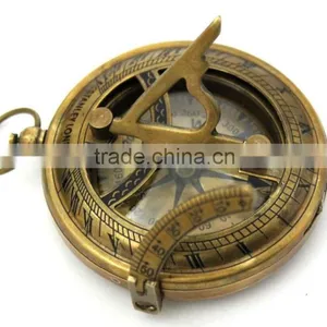 Brass Magnetic Direction Sundial Compass -pendant Compass Push Button Compass13327 thumbnail-1