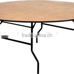 Round Plywood Folding Banquet Table thumbnail-1