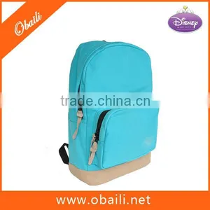 Blue Plain Canvas Backpack for School Students thumbnail-1