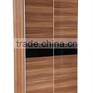 Narrow Wooden Sliding Door Wardrobe thumbnail-1