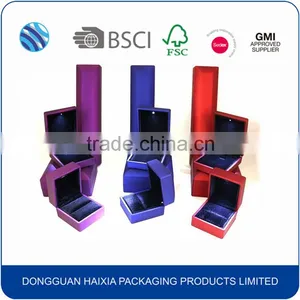 Custom Color Velvet Insert Led Jewelry Light Packaging Box thumbnail-1