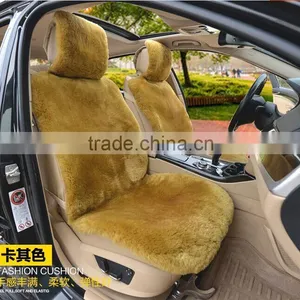 Favours Winter Warm Luxury 100% Genuine Pure Short Wool Whole Piece Sheepskin Car Seat Cover Set Cushion Styling Fur thumbnail-1