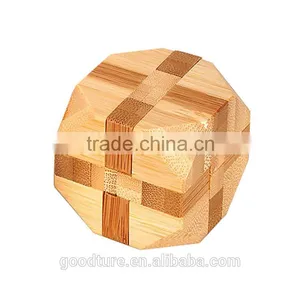 2015 Hot Sale Bamboo IQ Intelligent Puzzle Magic Puzzle Kongming Lock Brain Teaser Model Number GAD1128 thumbnail-3