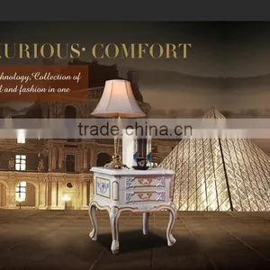 2016 Europe Royal Style Bedroom Furniture Design Bedstand for Lighting Two Doors thumbnail-3