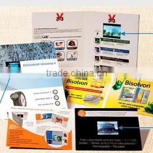 2015 4.3inch Touch Screen Lcd Video Greeting Cards Gift, Lcd Video Brochure thumbnail-3