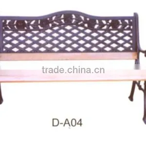 Patio Classic Wooden and Cast Iron Garden Bench thumbnail-1
