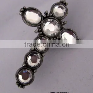 Cross With Stone Ring thumbnail-1