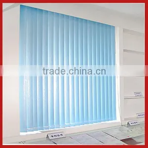 Office Door Motorized Roller Blue Vertical Blinds thumbnail-1