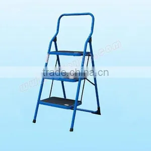 Steel Handrail Folding Ladder Wide Pedal thumbnail-1