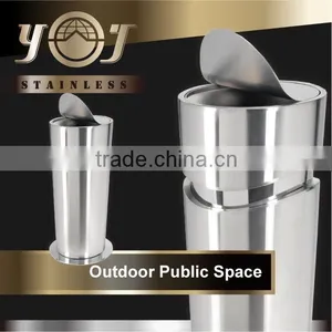 New Design Stainless Steel Recycling Outdoor Trash Bottle Bin thumbnail-1