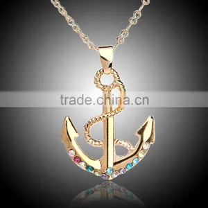 2016 Fashion Anchor Jewelry Crystal Wedding 18K Gold Necklace Designs Quality Choice Supplier's Choice thumbnail-2