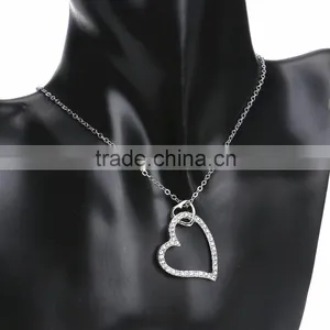 Austrian Crystal Heart Pendant 18k Women Necklace Quality Choice thumbnail-5
